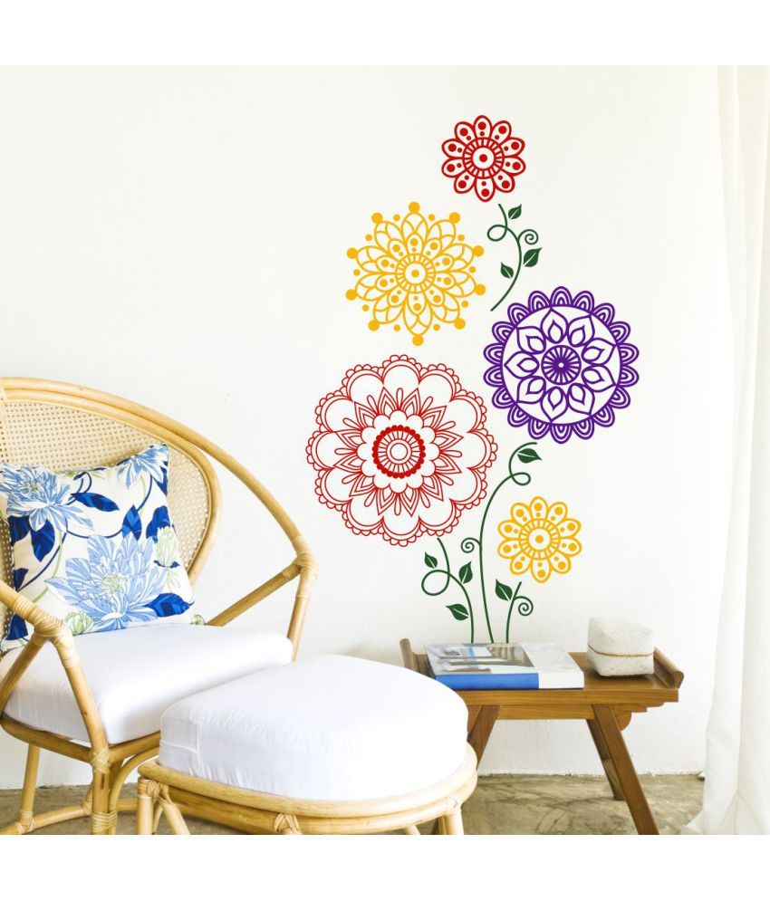 Asian Paints Wall Ons 'Floral Pattern'(30.48 cm x 60.96 cm) Vinyl