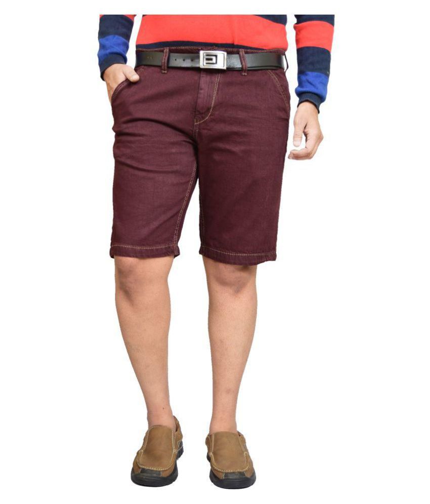 American Noti Maroon Shorts 1 shorts - Buy American Noti Maroon Shorts ...