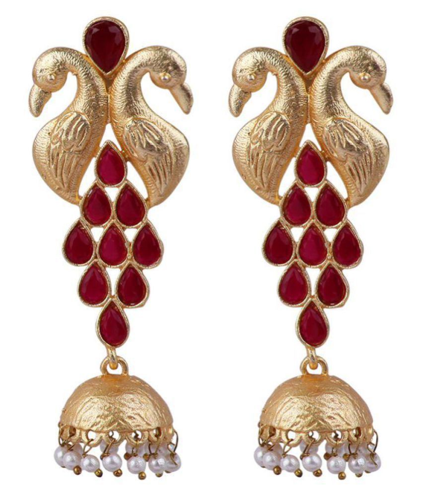 peacock with jhumki earring - Buy peacock with jhumki earring Online at ...
