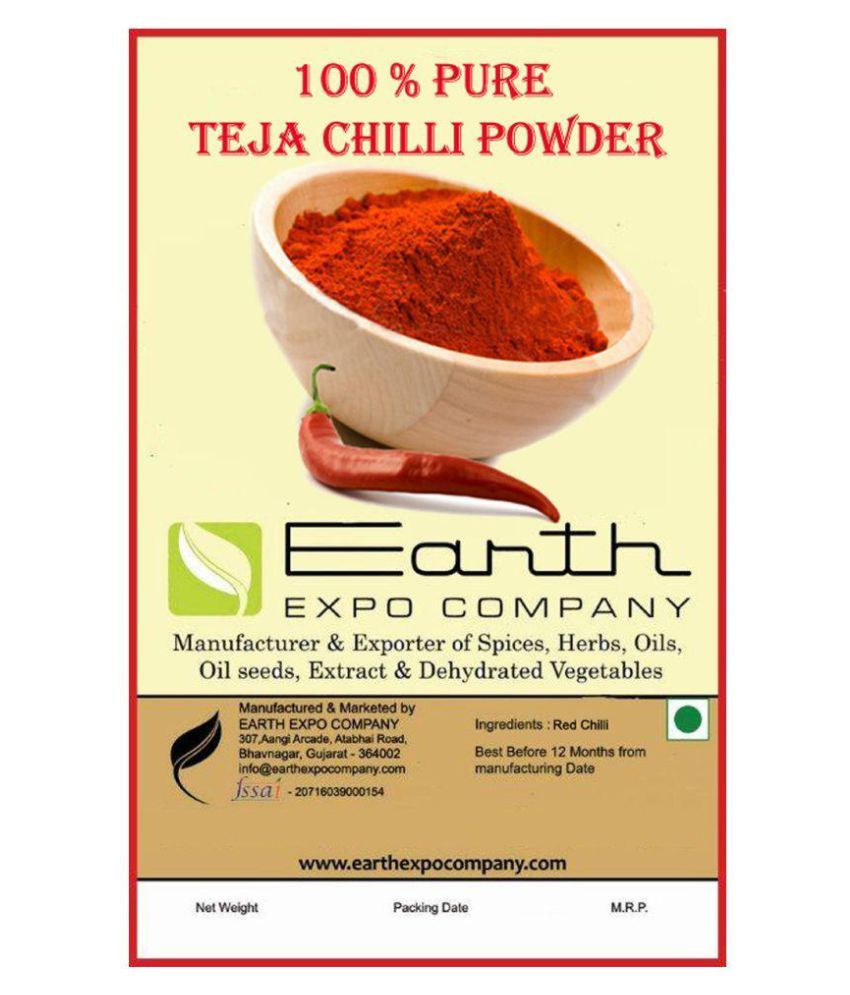 EARTH EXPO COMPANY Teja Chilli/S17 Chilli/Chile De Arbol Chilli Powder