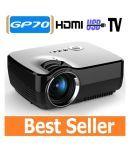 SAMYU LED 1080p Vivibright Projector for Home cinema Mini Portable Projector full HD 3D HDMI VGA USB TV SD LED Projector 1920x1080 Pixels (HD)