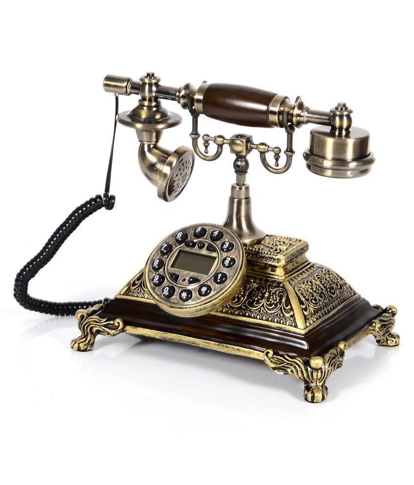 Buy HandyMandyCrafts Vintage Corded Landline Phone ( Brown ) Online at