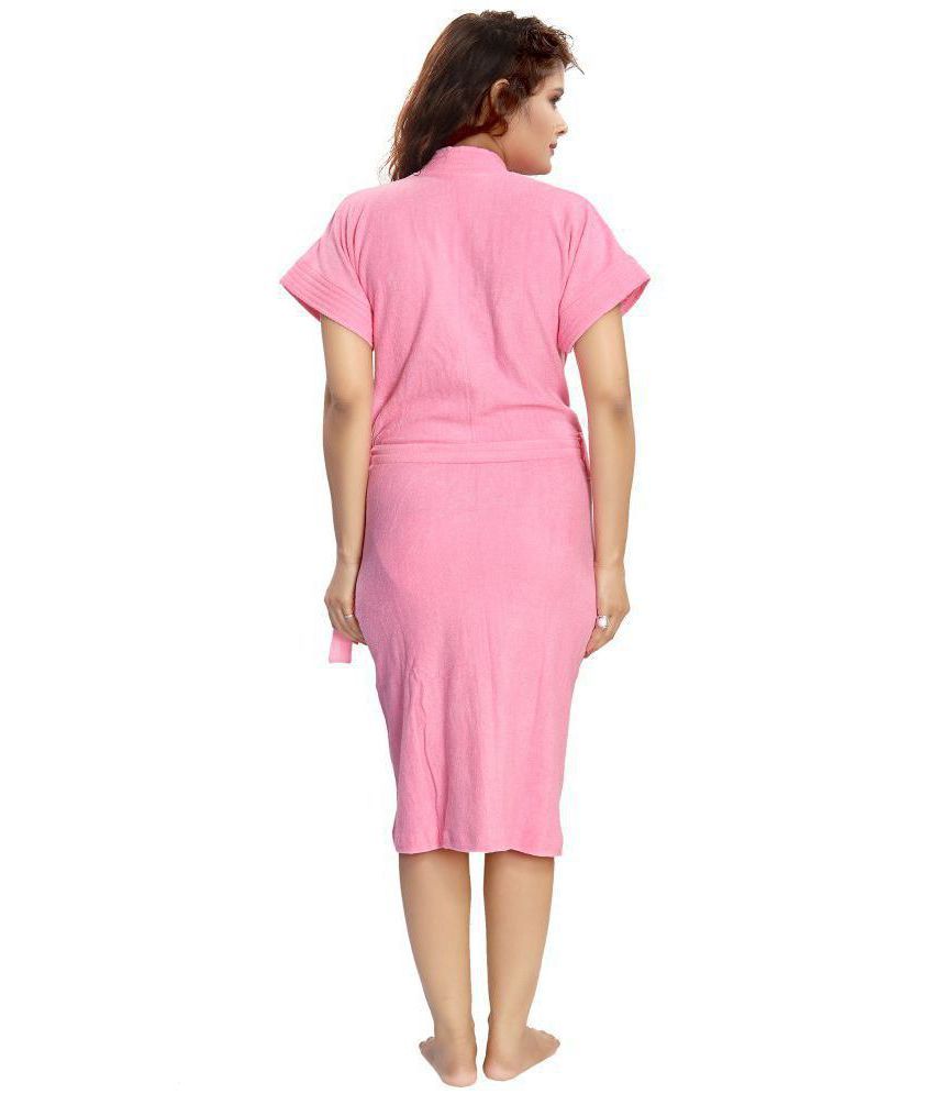 Khushfashions Single Free Size Bathrobe Pink - Buy Khushfashions Single ...