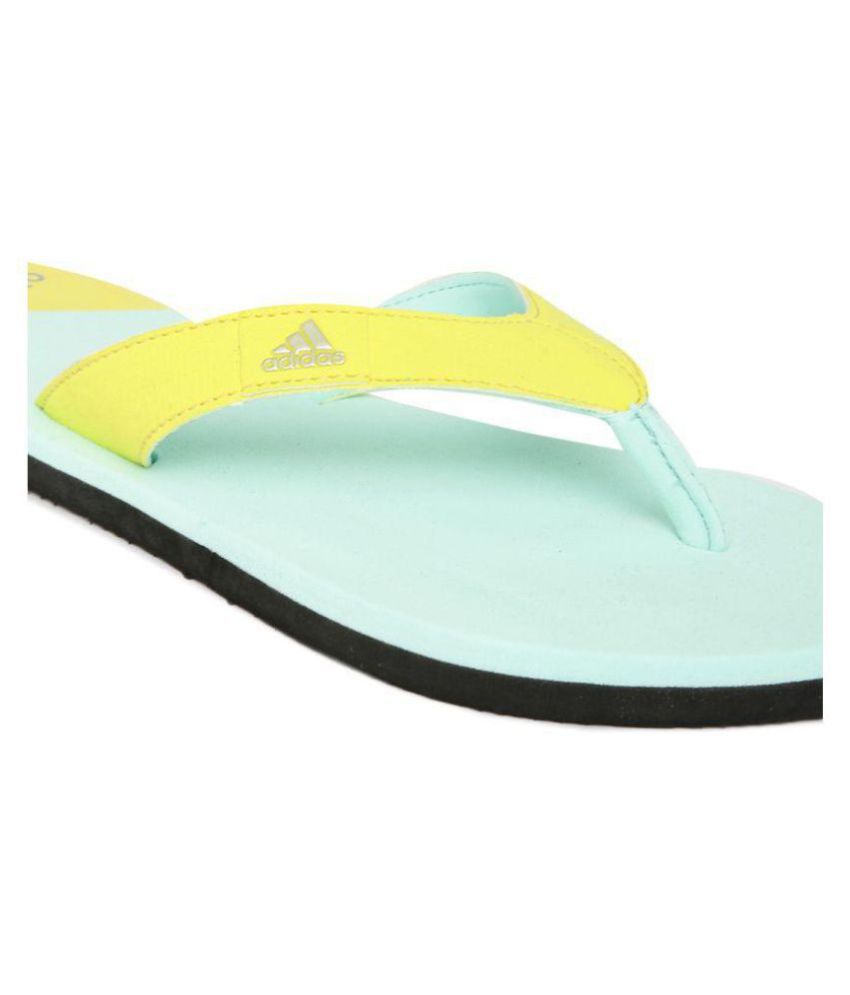 adidas yellow slippers