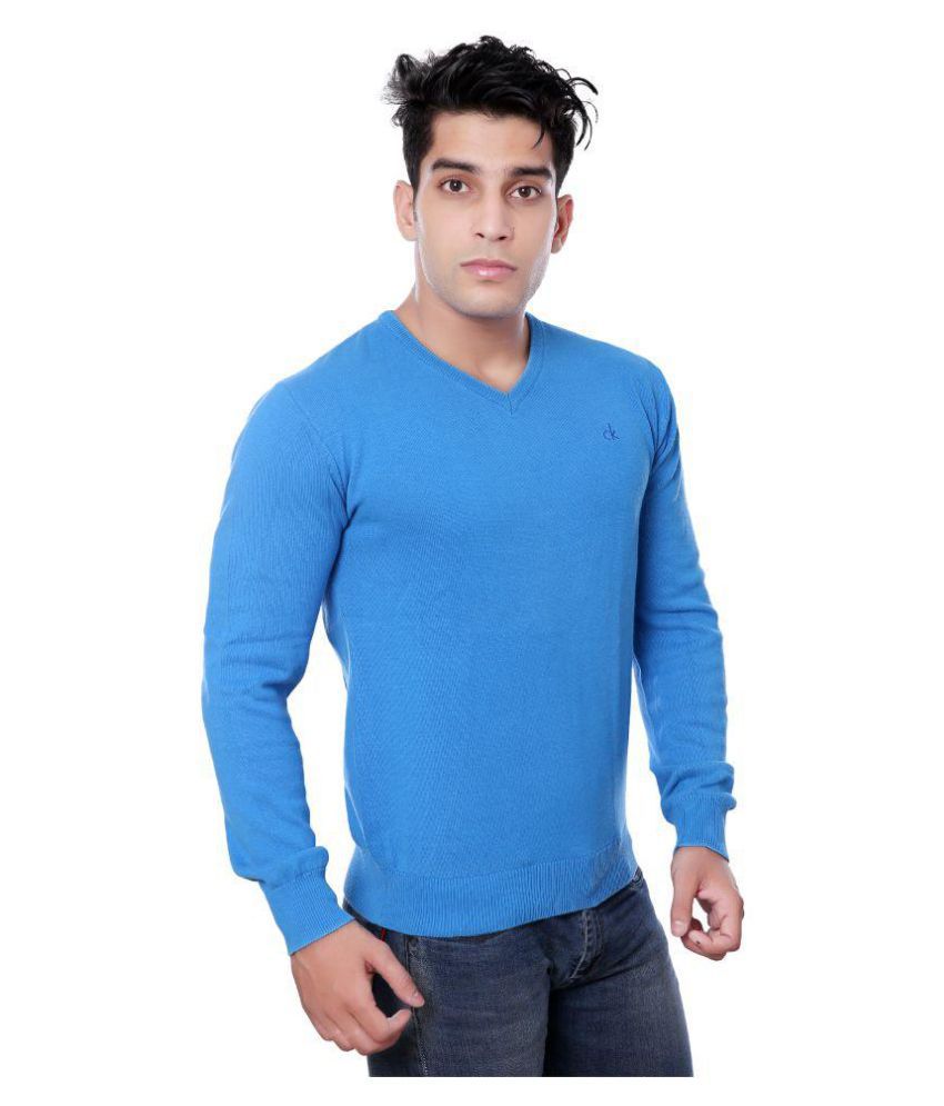 Albeni Turquoise V Neck Sweater - Buy Albeni Turquoise V Neck Sweater ...