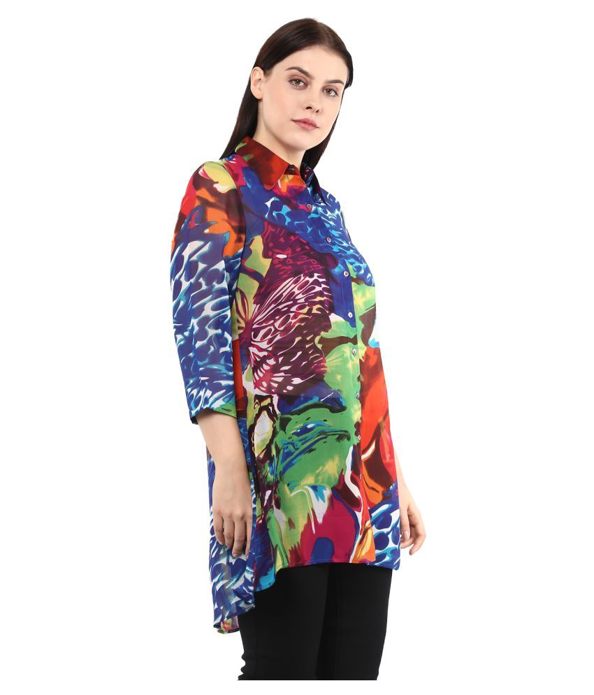 100 polyester plus size tops