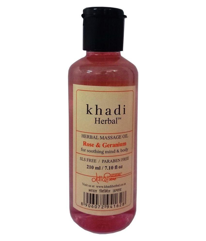     			Khadi Herbal Rose & Geranium (SLS & Paraben Free) Massage oil 210 ml