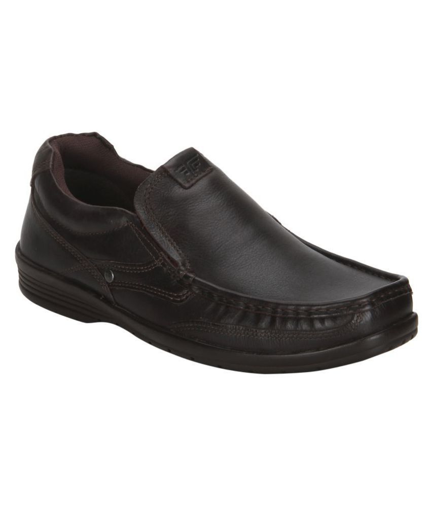 redtape brown leather shoes