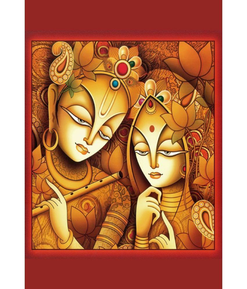 Mahalaxmi Art And Craft Indian Art Radha Krishna Canvas Wall Poster Without Frame Buy Mahalaxmi