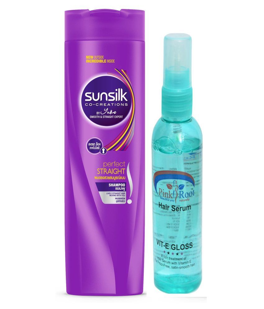 Sunsilk Perfect Straight Shampoo with Pink Root Hair Serum ...