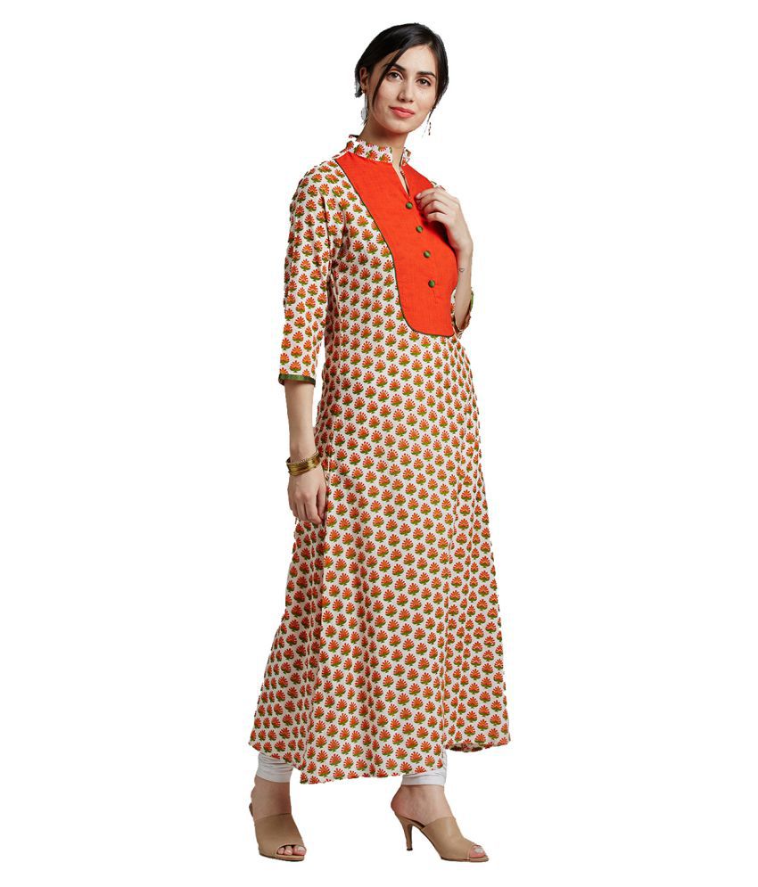 Jaipur Kurti Cotton Multi Color Dresses - Buy Jaipur Kurti Cotton Multi ...