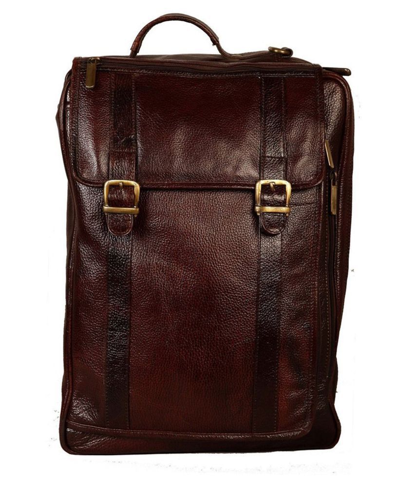 Leather Bags & More... Brown Overnighter - Buy Leather Bags & More ...