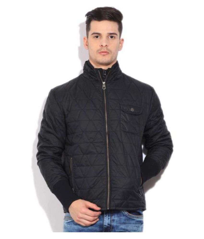 Pepe Jeans Black Quilted & Bomber Jacket - Buy Pepe Jeans Black Quilted ...