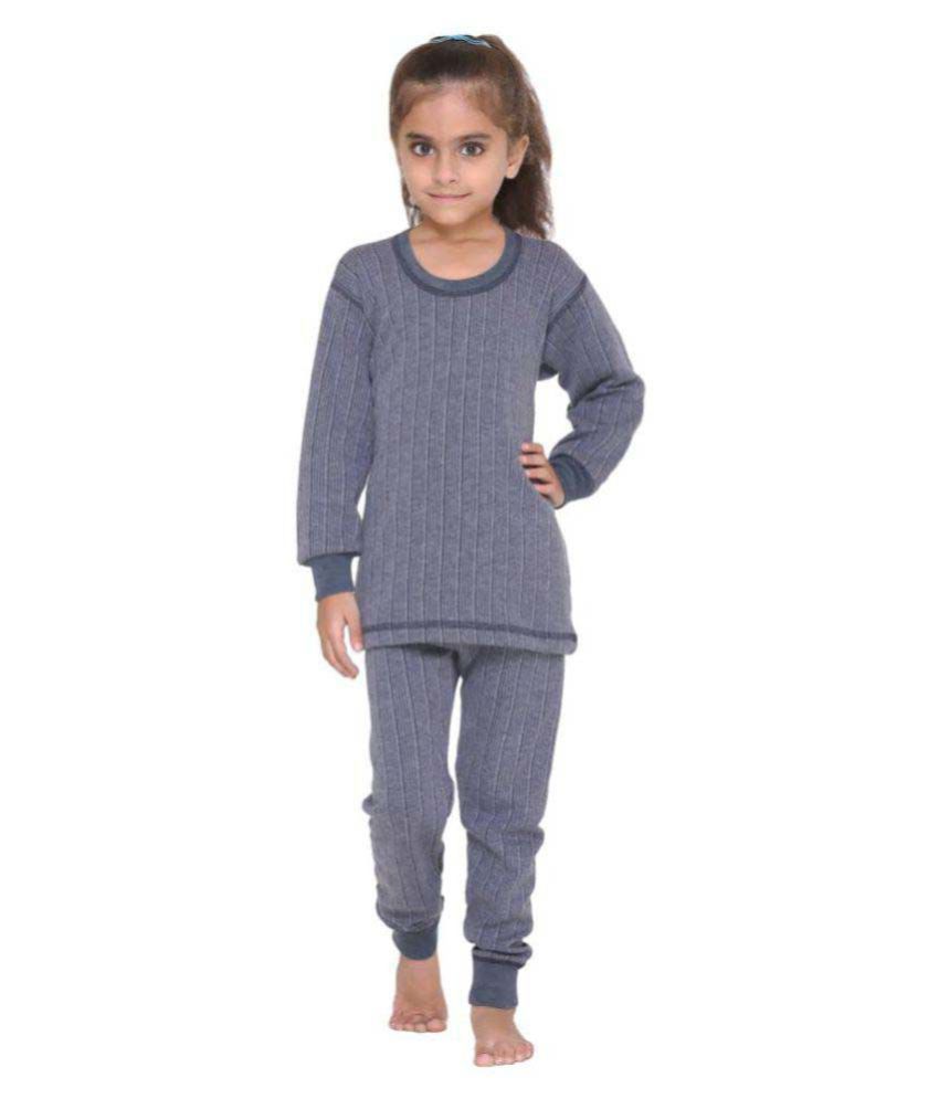     			Vimal Jonney Premium Blended Navy Blue Thermal Top & Pyjama Set