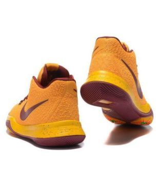 kyrie 3 yellow maroon