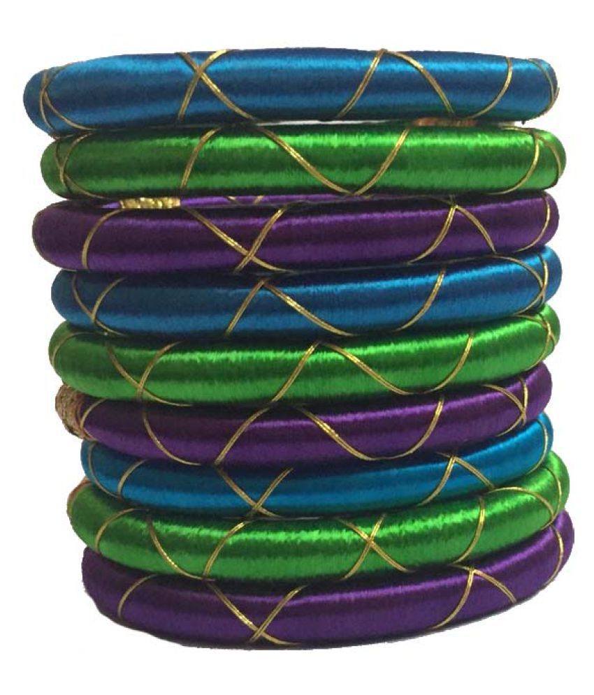 Handmade Silk Dori Plastic Bangle Set Buy Handmade Silk Dori Plastic