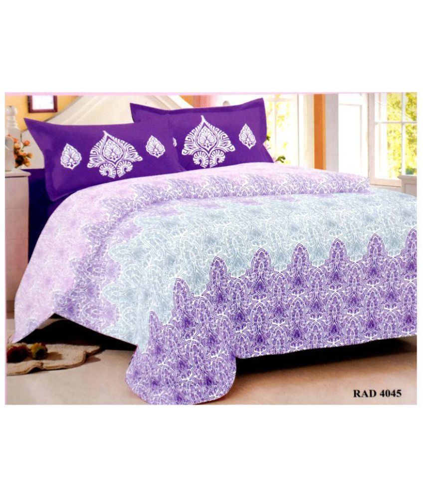 Sleepwell Cotton Double Bedsheet with 2 