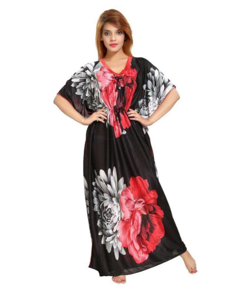 Buy Bluemoon garments Satin Nighty & Night Gowns Red Online at Best
