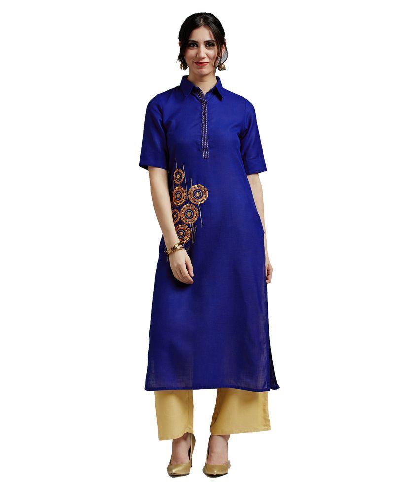 Jaipur Kurti Rayon Kurti With Palazzo - Stitched Suit - Buy Jaipur ...