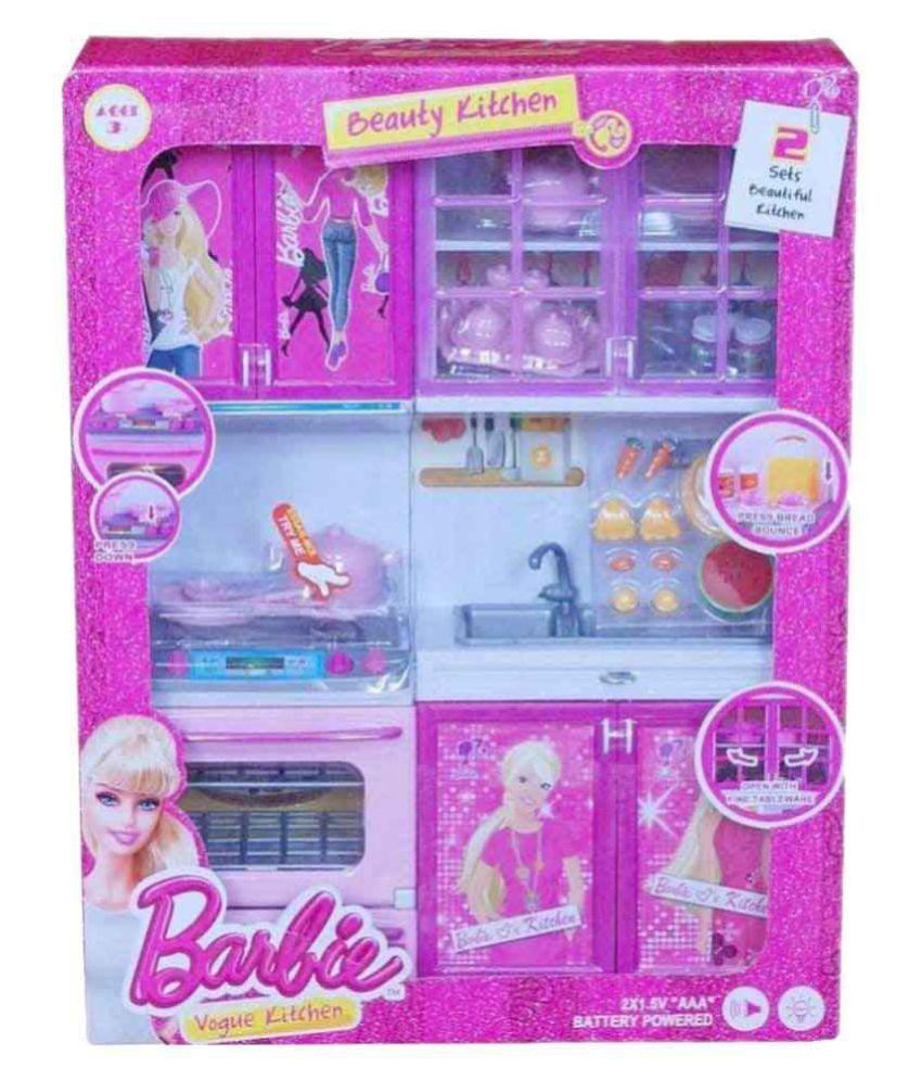 barbie kitchen set makeup set