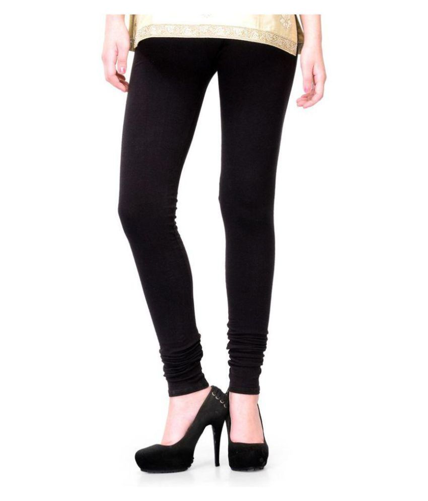 black cotton jeggings