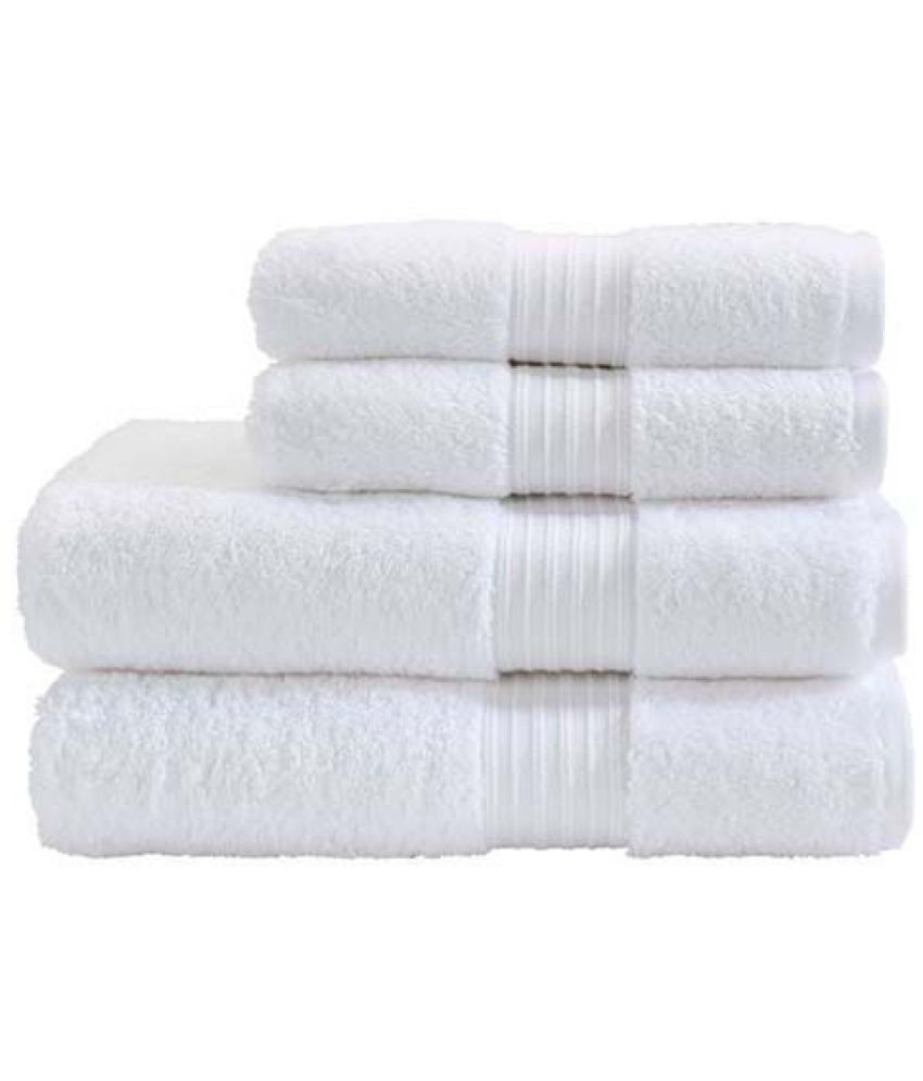     			Fresh From Loom Set of 4 Terry Hand & Face Towel Set White