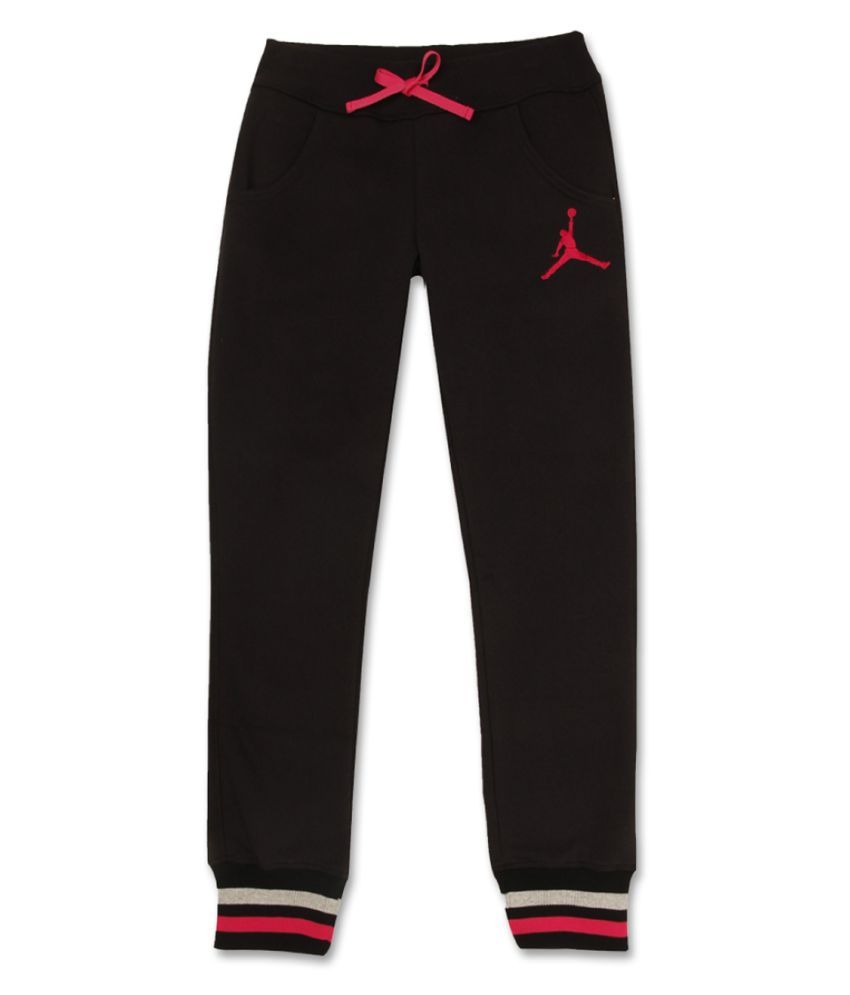 Jordan Girls Black Solid Track Pant - Buy Jordan Girls Black Solid ...