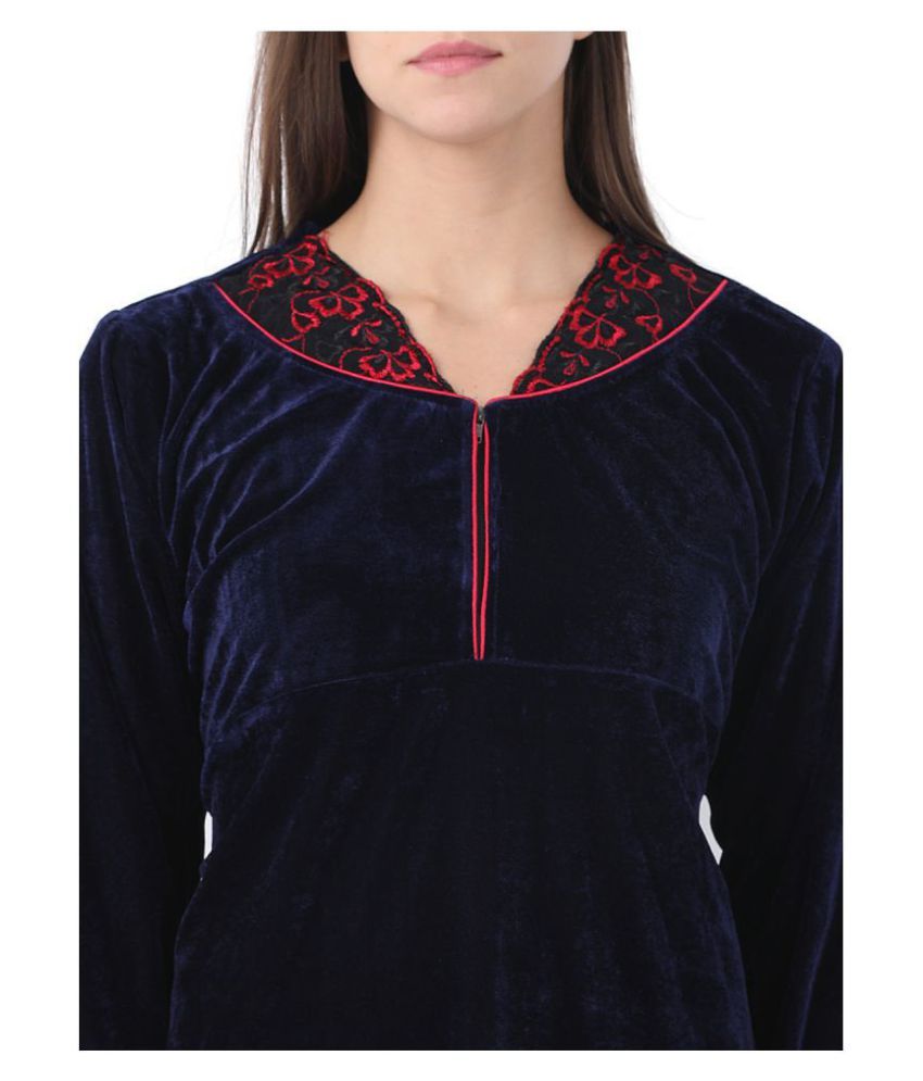 velvet nighty design