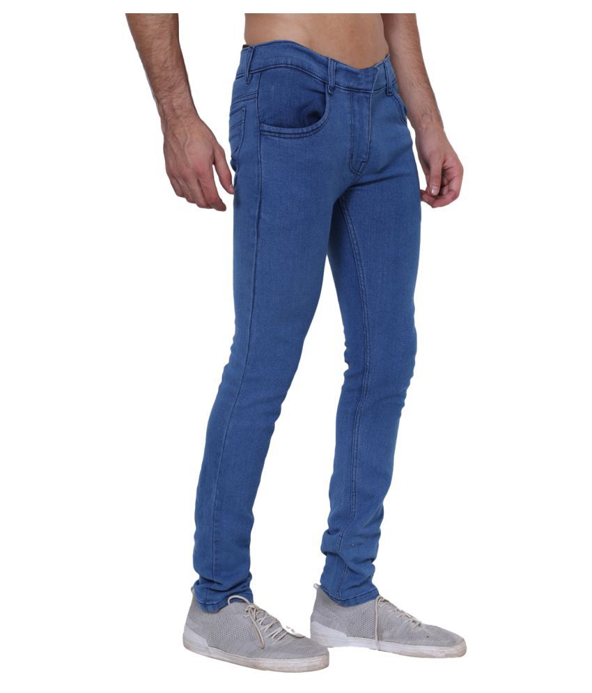 LANDLOPER Light Blue Slim Jeans - Buy LANDLOPER Light Blue Slim Jeans ...
