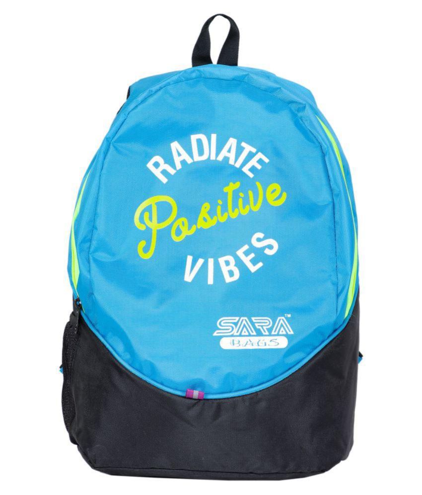     			sara blue stylish school bag