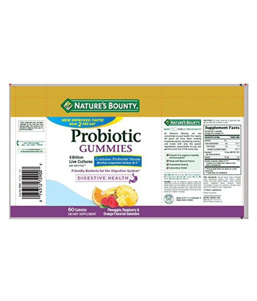 Nature's Bounty Probiotic Gummies Softgel 1 gm Buy Nature's Bounty