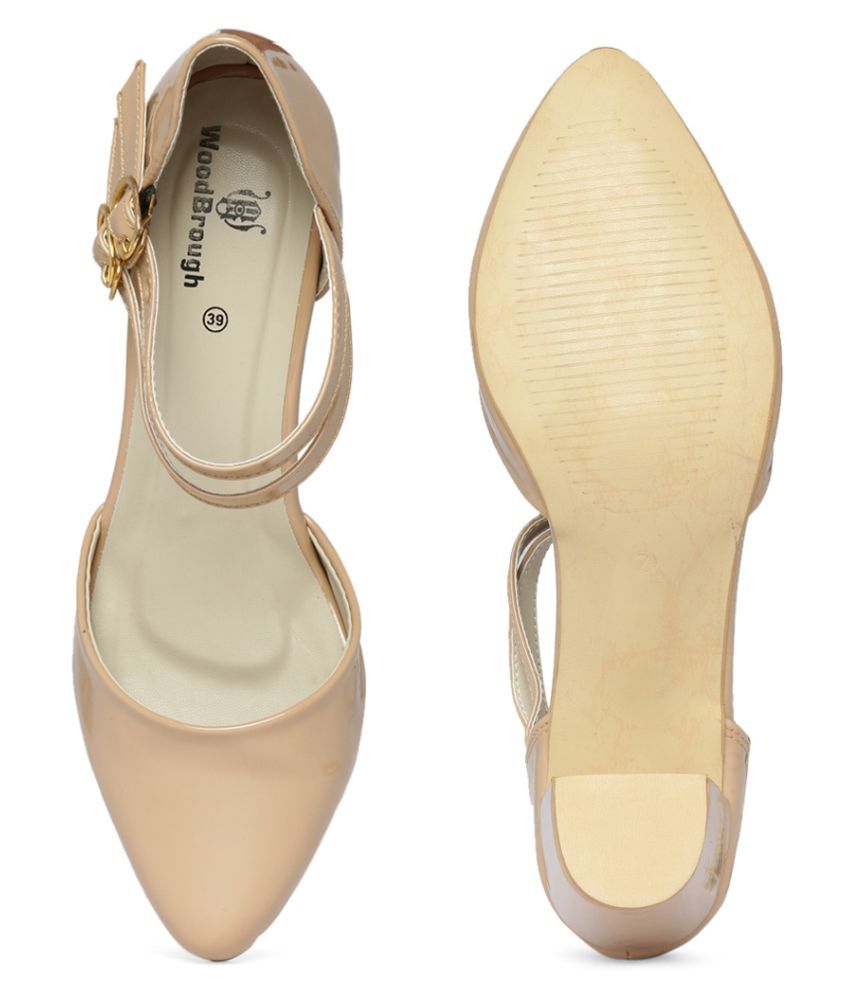 cream block heels wide fit