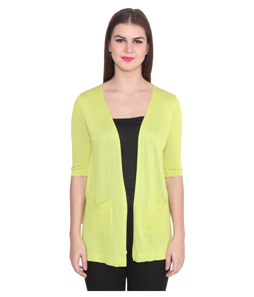 Buy Hangup Woollen Yellow Cardigans Dress Online at Best Prices in