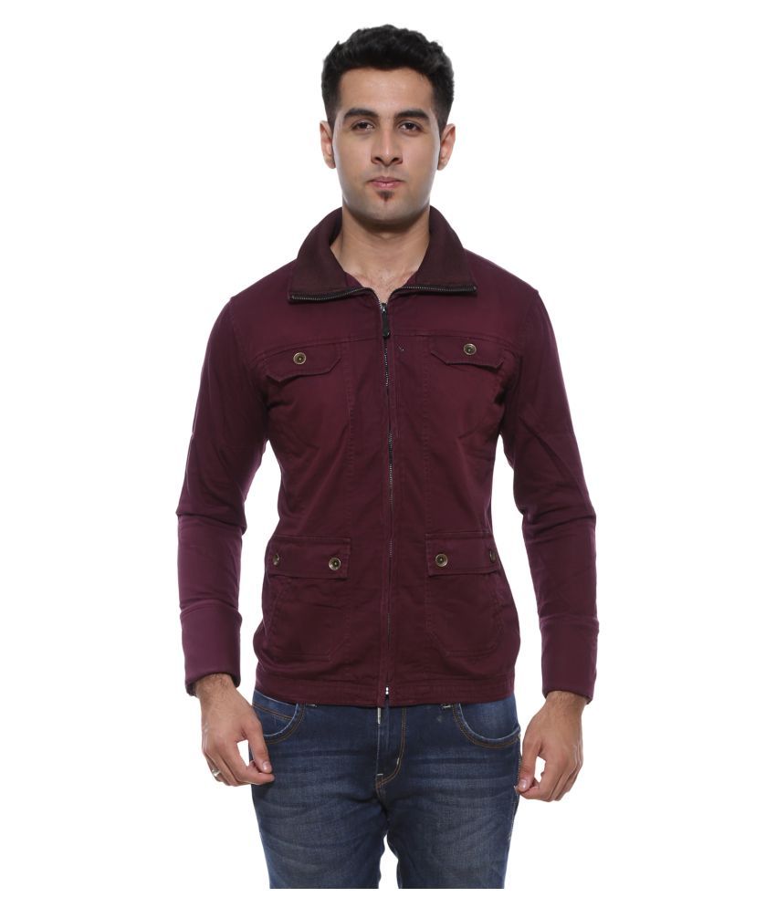 RAIN CASUAL WEAR Maroon Casual Jacket - Buy RAIN CASUAL WEAR Maroon