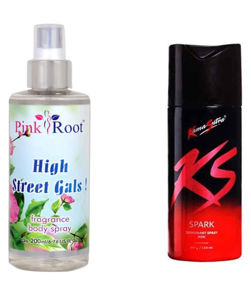 Kamasutra Spark Deodorant Spray for Men 150ml and Pink Root High Street