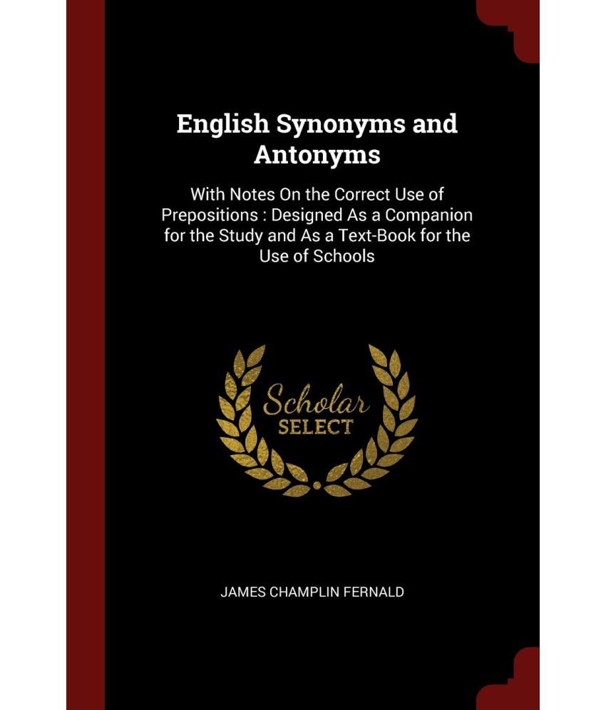 English Synonyms And Antonyms Buy English Synonyms And Antonyms Online