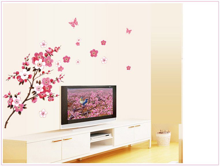     			Jaamso Royals Modern Peach bloss Nature Theme PVC Sticker