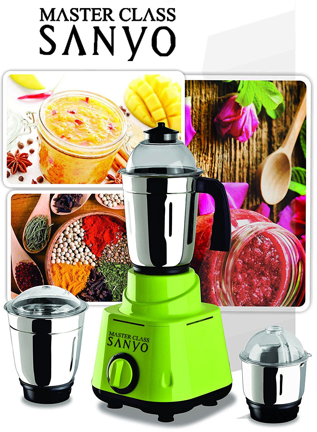 Master ClassSanyo NEW MCS_750W_Green_3J_MG17TA 750 Watt 3 Jar Mixer