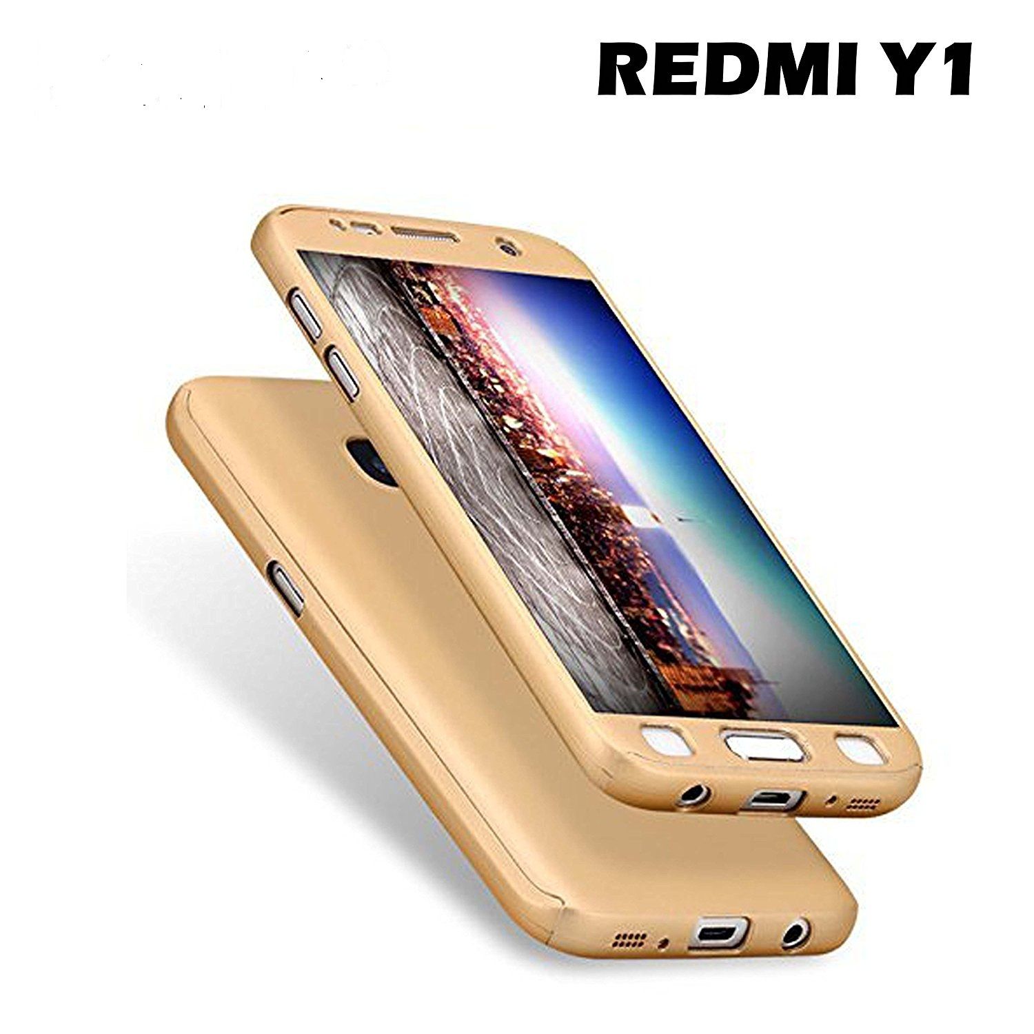 Xiaomi Redmi Y1 Lite Bumper Cases Ipaky Golden Plain Back Covers Xiaomi Redmi Y1 Lite Bumper Cases Ipaky Golden