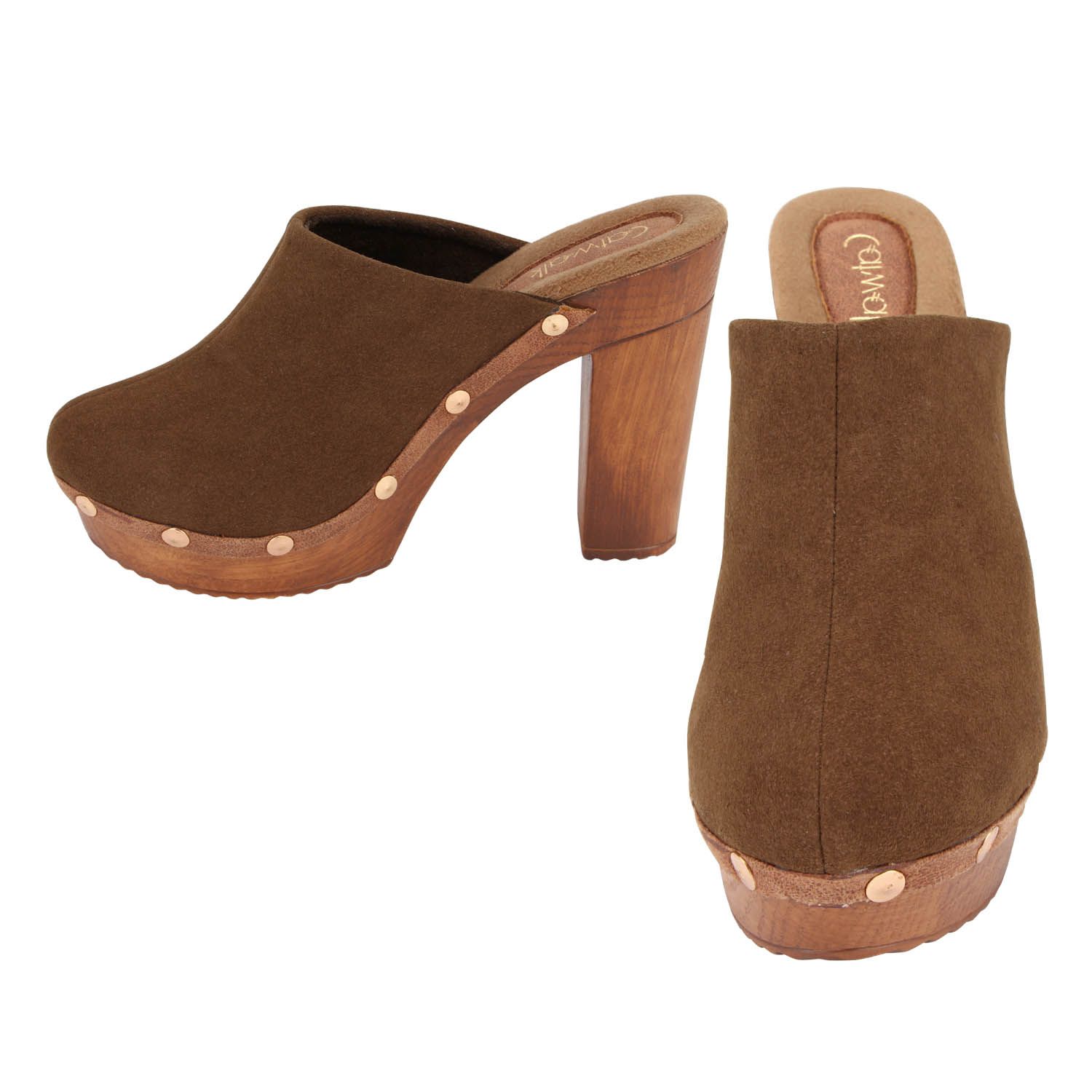Catwalk Khaki Heeled Slip-on & Pump Price in India- Buy Catwalk Khaki Heeled Slip-on & Pump 