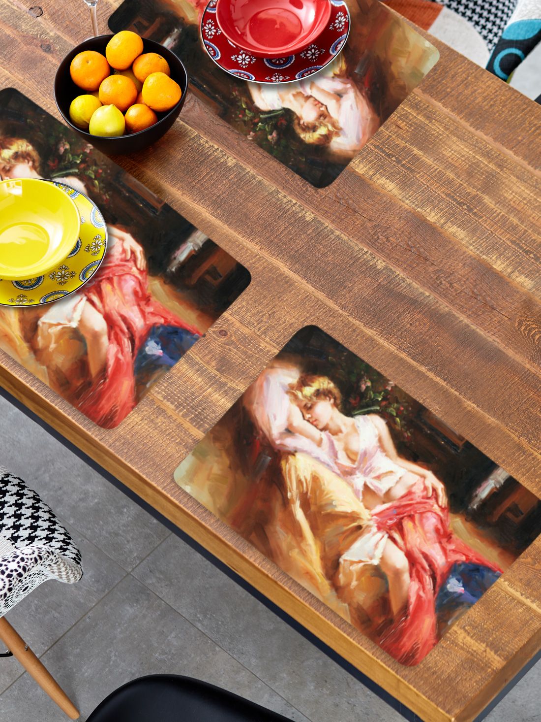 Walls and Murals Set of 4 Polycotton Table Mats Buy Walls and Murals