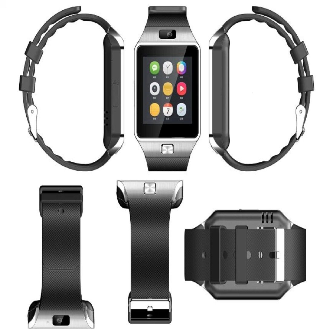 dz09 silver smartwatch