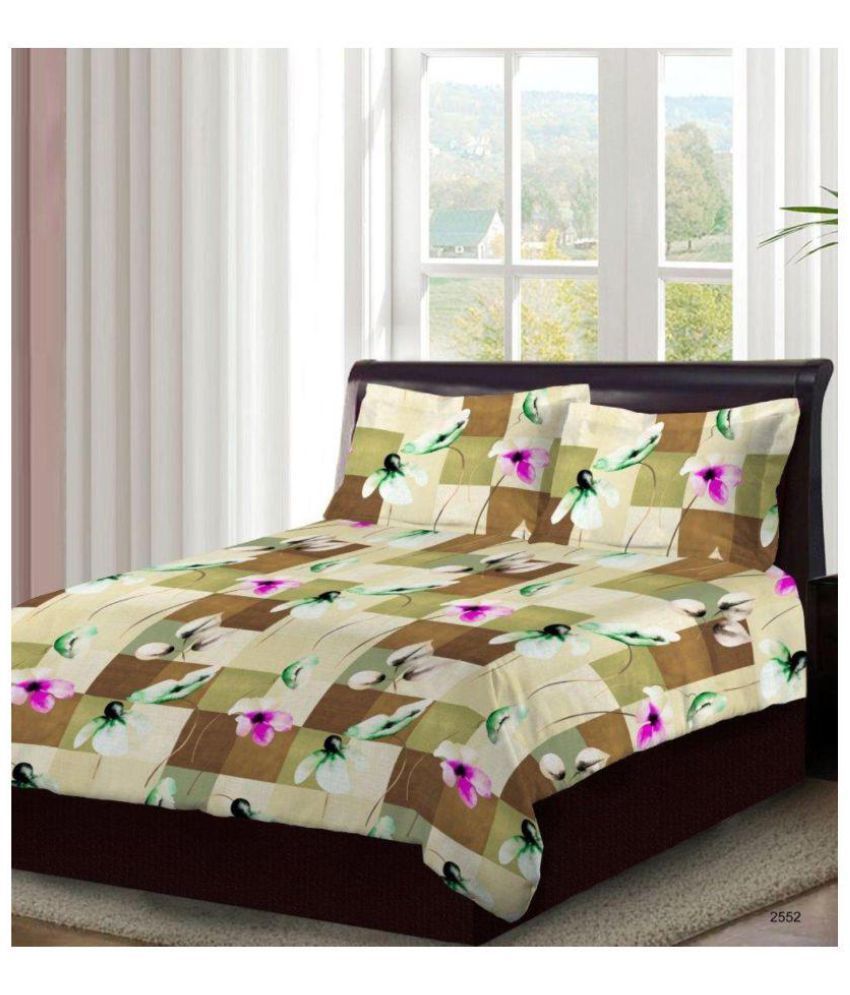Bombay Dyeing Cotton Double Bedsheet with 2 Pillow Covers Buy Bombay