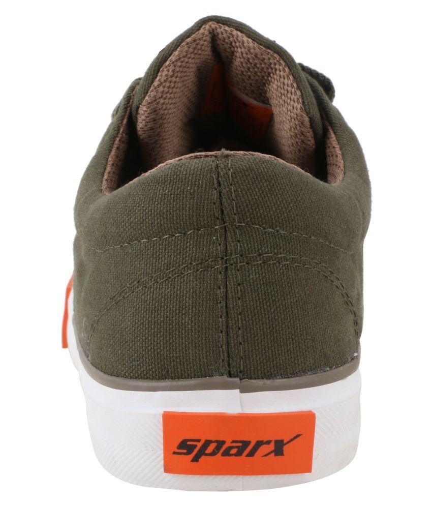 sparx olive green canvas shoes