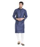 Vivid India Blue Silk Blend Kurta