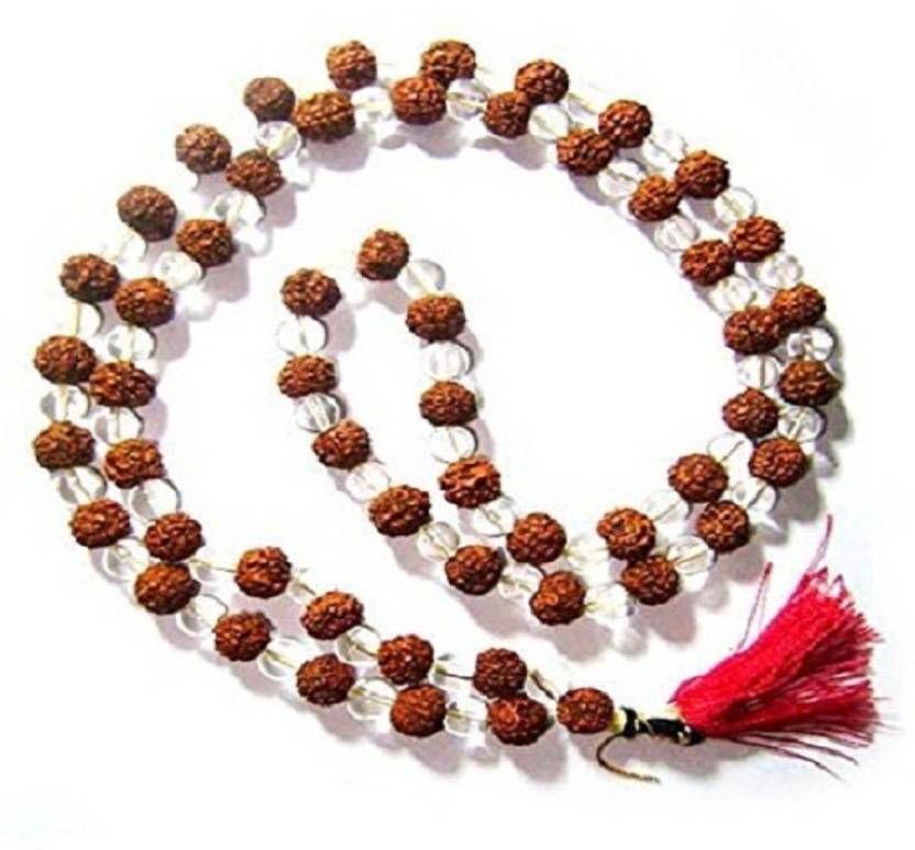     			Shivoham Rudraksha Sphatik Crystal Mala 5 Face Rudraksha