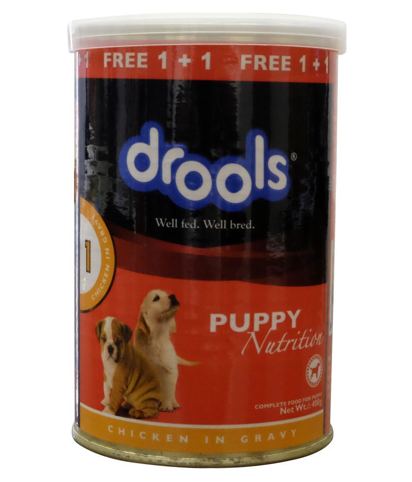 Drools Chicken Chunks in Gravy Puppy Dog Food , 400g Tin Can