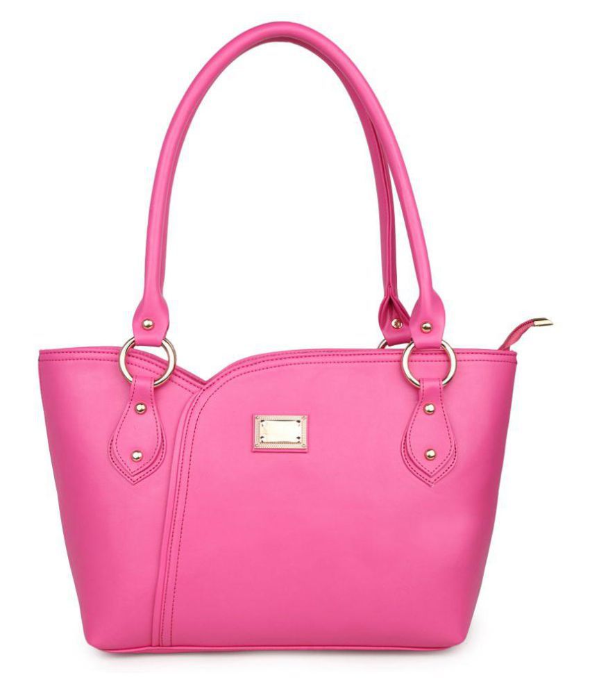 Women marks Pink Faux Leather Shoulder Bag - Buy Women marks Pink Faux ...