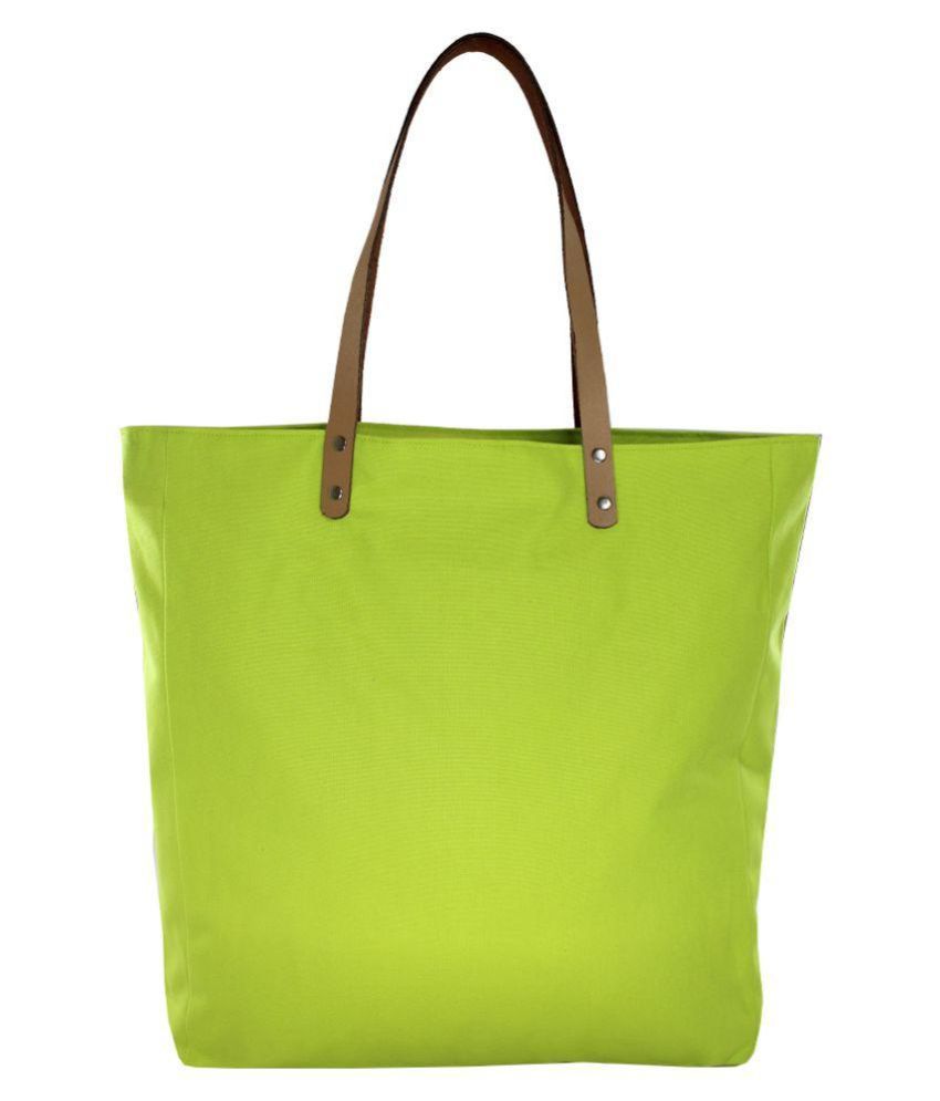 YOLO Green Canvas Tote Bag - Buy YOLO Green Canvas Tote Bag Online at ...