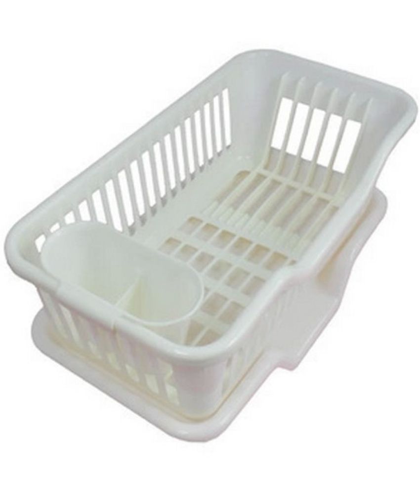 Everything Imported Plastic Dish Drainer Rack- White: Buy Everything ...